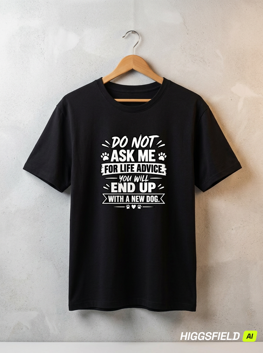 Don't Ask Me For Life Advice Funny Dog Parent T-Shirt