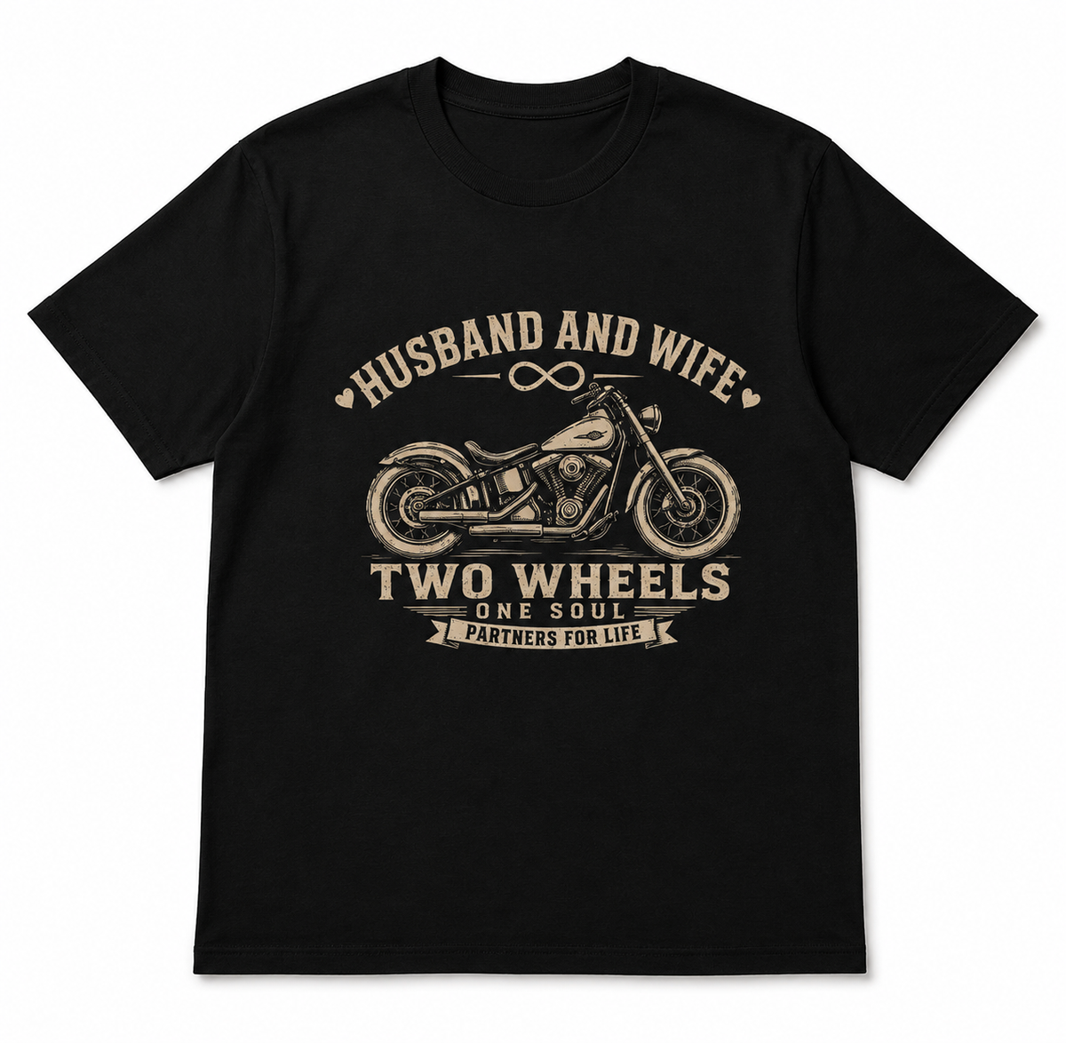 Partners for Life Motorcycle Couple T-Shirt