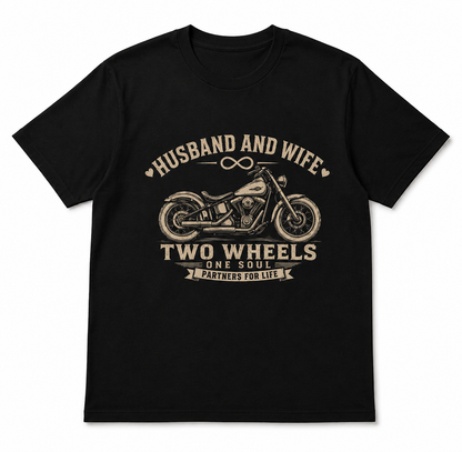 Partners for Life Motorcycle Couple T-Shirt