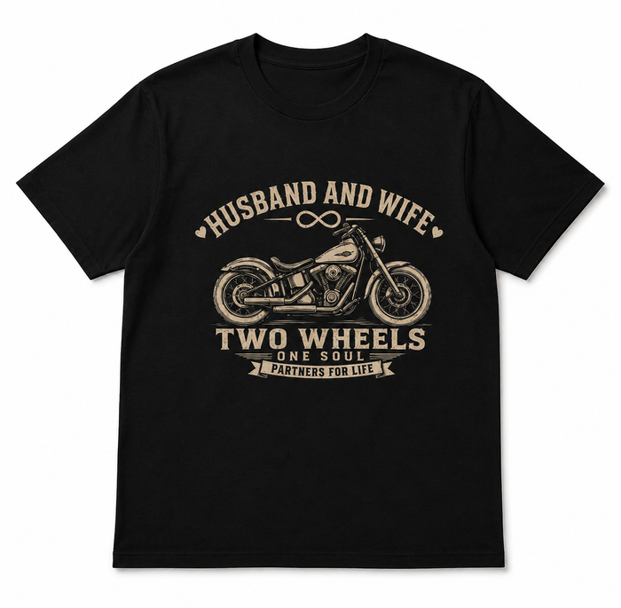Partners for Life Motorcycle Couple T-Shirt